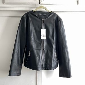 Zara faux leather jacket